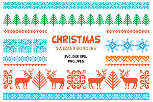 26 Christmas Sweater Borders