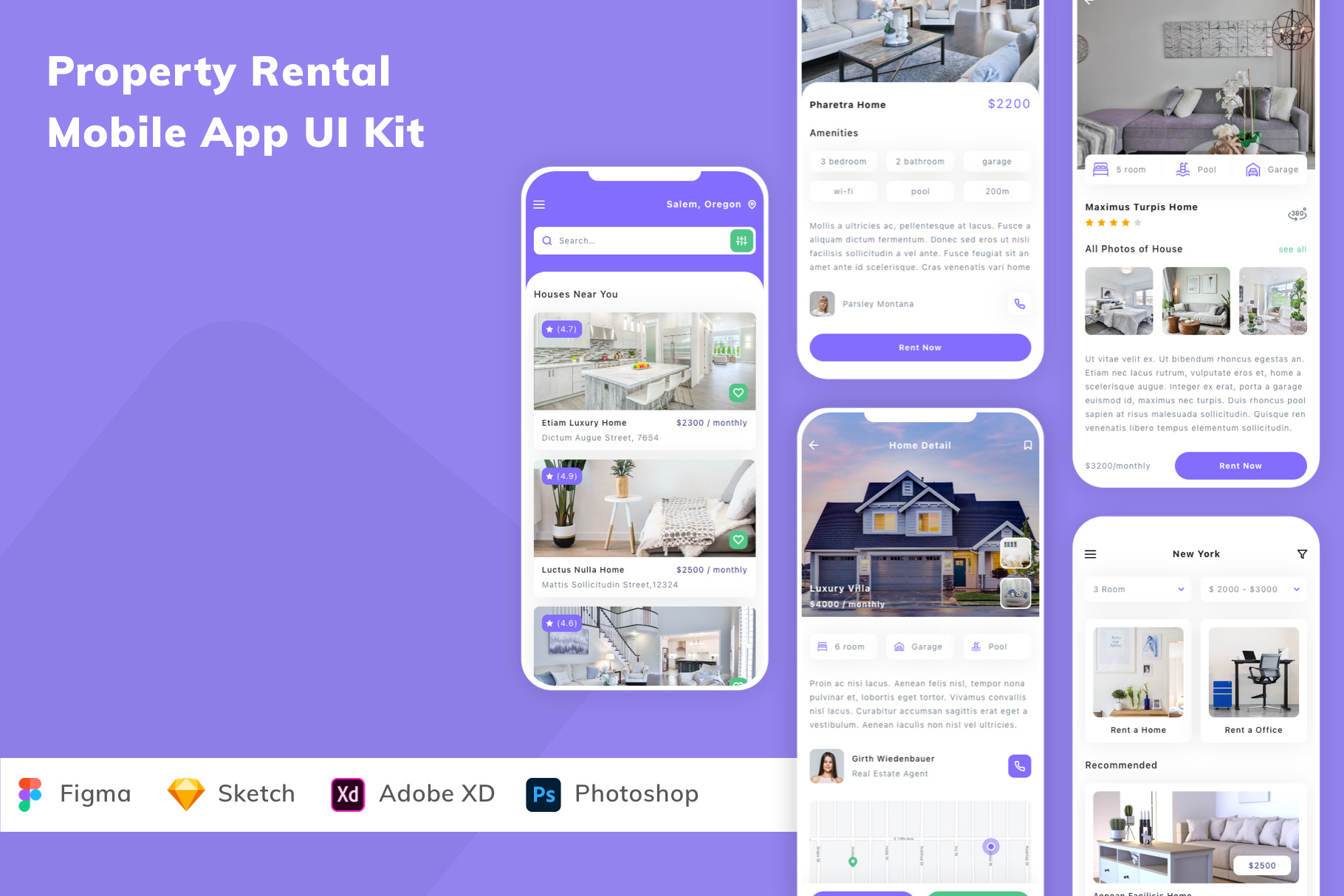 Property Rental Mobile App UI Kit, an UI Kit Template by Betush