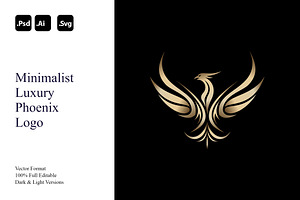 Minimalist Luxury Phoenix Logo, a Branding & Logo Template by Luxury Logos