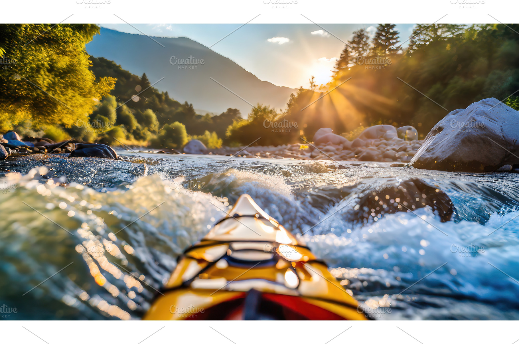A vibrant scene of kayaking in a, a Nature Photo by Igor Tichonow