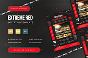 Extreme Red - Event Invitation, an Invitation Template by StreaksideStd (Thumbnail 1 of 3)