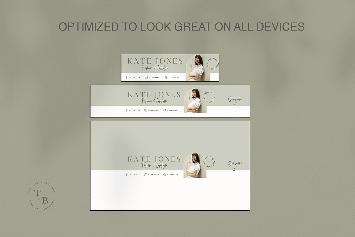 YouTube Channel Branding Kit ~ Canva, a Social Media Template by Templates Boutique (Photo 3 of 8)