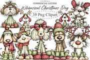 Whimsical Dog Breeds Christmas Clipa, an Illustration by designcity5 (Thumbnail 1 of 5)