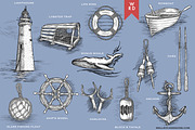 Pen & Ink Vintage Nautical + Bonus, an Object Illustration by Well Rock Designs (Thumbnail 2 of 5)