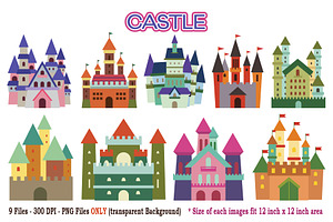 Castle Digital Clipart