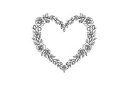 Floral Heart Frame SVG Bundle, an Illustration by Designs_River (Thumbnail 8 of 31)