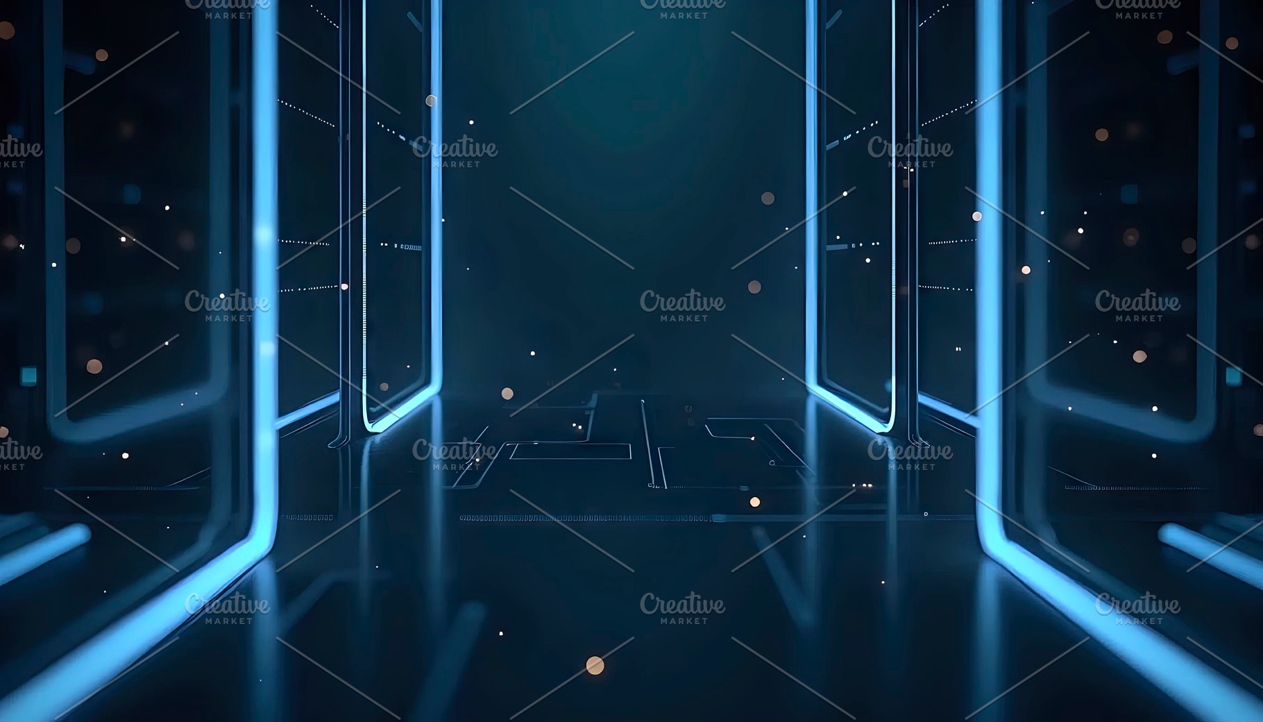 Tech Style Business Frame With Light, a Photo by LOGOCREATIVE