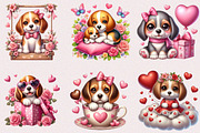 Valentine Cute Puppy Clipart Bundle, a Seasonal Illustration by Craft Nest (Thumbnail 2 of 5)
