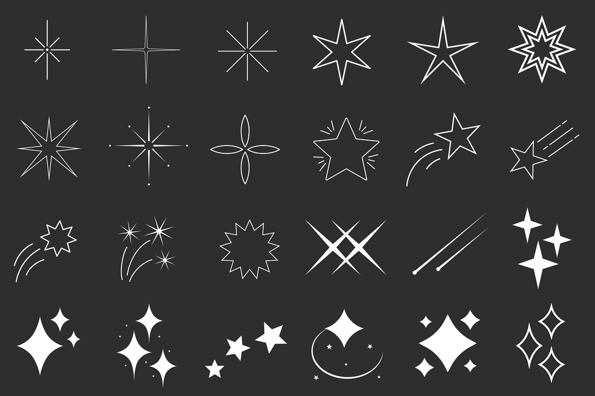 Stars & Sparkles Procreate Stamps, a Brush Add-On by aivos (Photo 4 of 8)