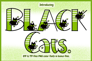 Black Cats-PNG fonts
