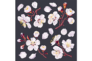 Apricot Branches Big Floral Set, an Illustration by MarynaPetrovska (Thumbnail 18 of 23)
