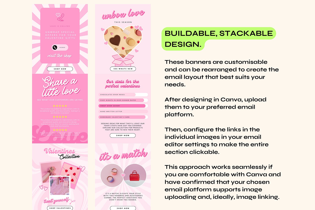 Valentines Email Templates Canva, an Email Template by The Pixel Palace (Photo 6 of 9)