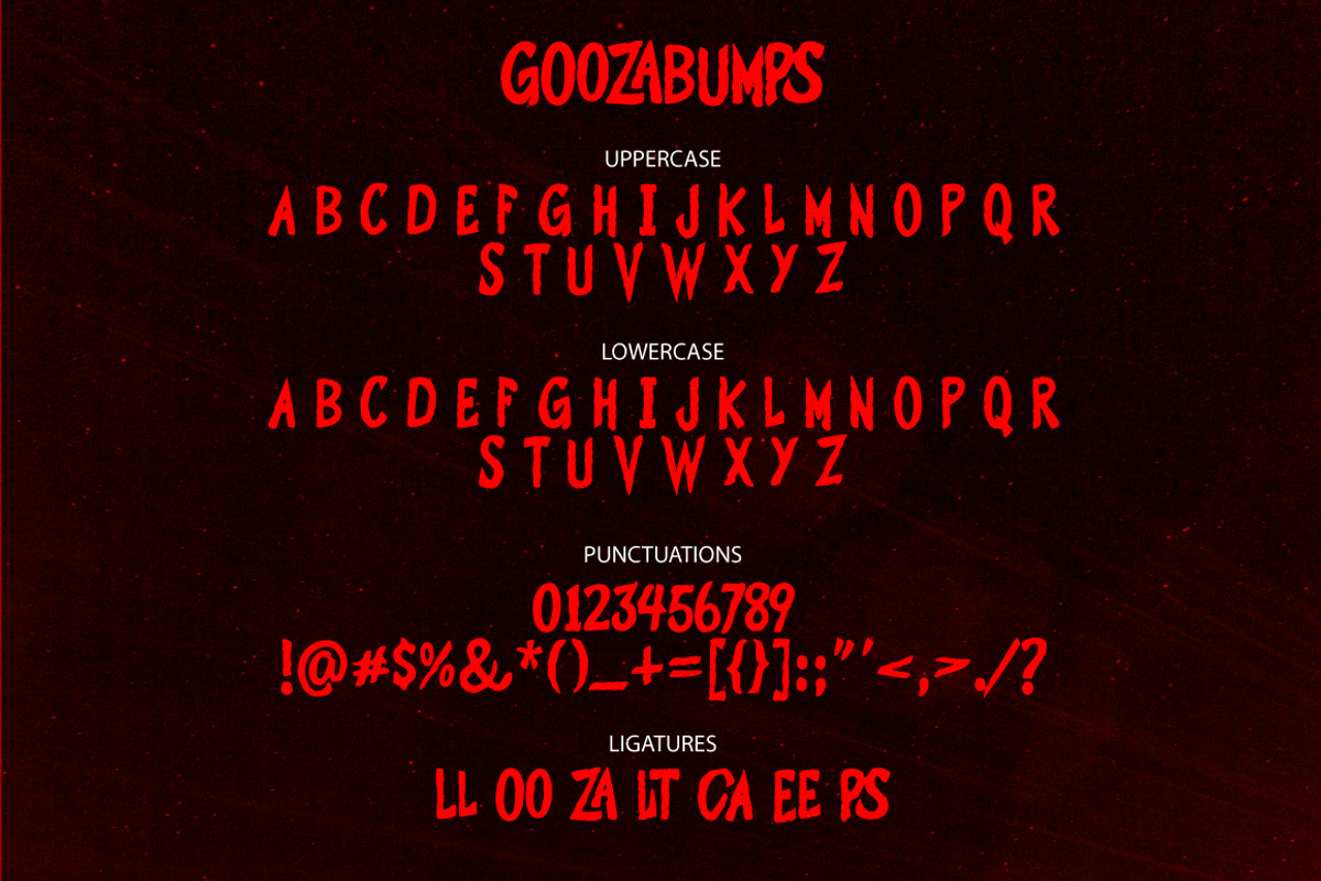 Goozabumps, a Font by DoubleZ Studio (Photo 7 of 8)