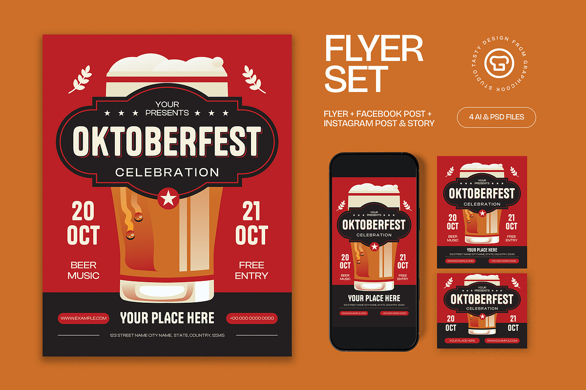 Oktoberfest Flyer, a Flyer Template by graphicook (Photo 1 of 3)