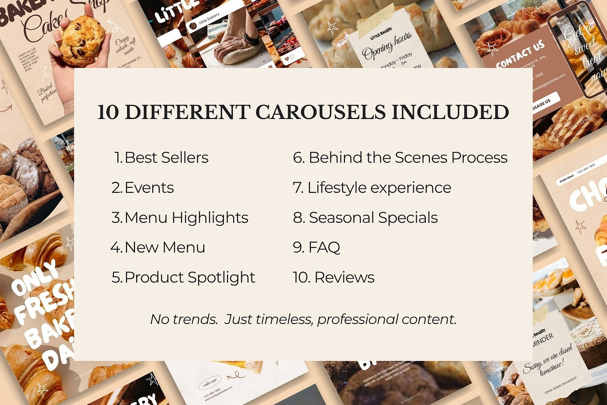 Bakery Seamless Carousels Instagram, a Social Media Template by Anna Design Studio (Photo 11 of 12)