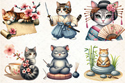Beautiful Cat Bundle Japanese Style, an Illustration by DreamCafeArt (Thumbnail 3 of 5)