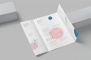 A4 Gate Fold Brochure Mockup