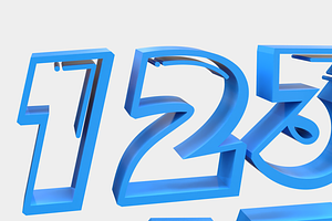 3D Plastic Numbers