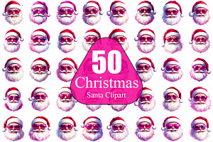 Christmas Santa Clipart Bundle Files, a Decorative Illustration by taramija