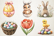 Pastel Easter Egg Hunt Clipart, an Illustration by RobertsArt (Thumbnail 3 of 5)