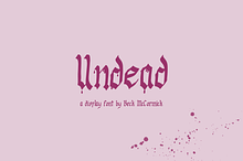 Undead Display - Bloody Font