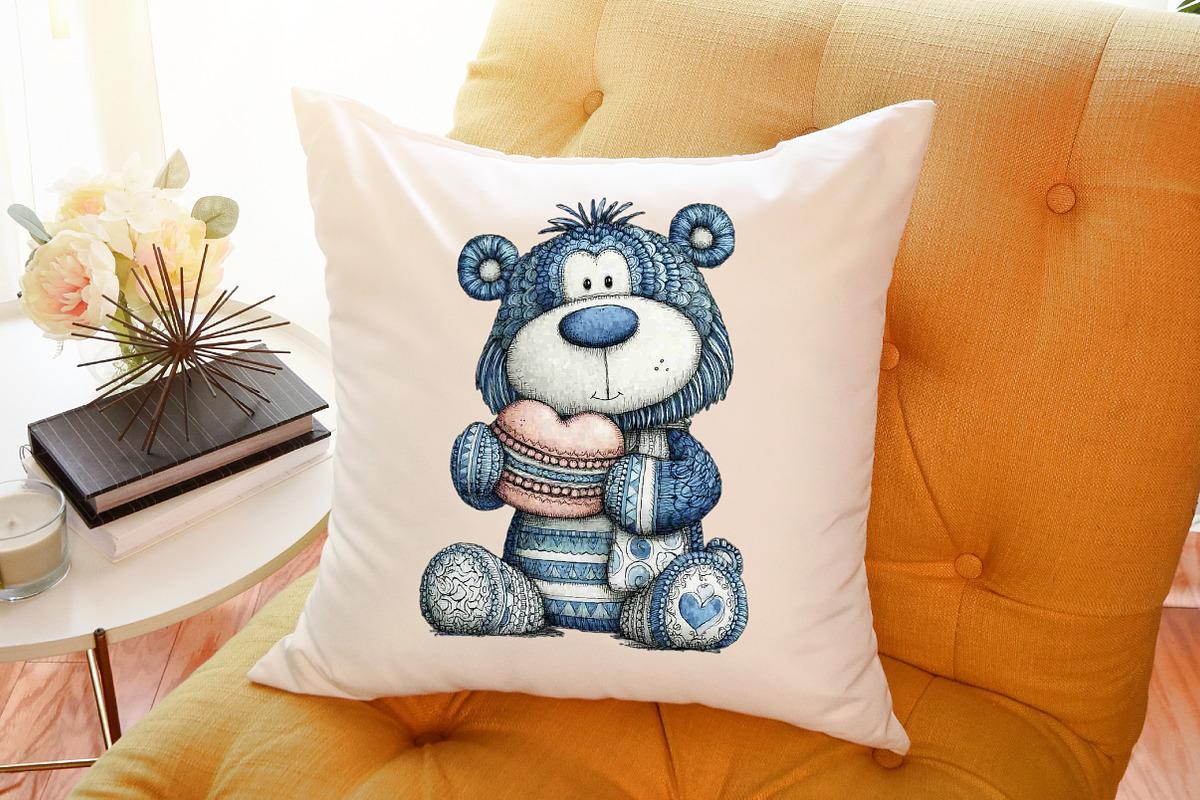 Christmas Winter Blue Snowman Clipar, an Illustration by Sublimation Artist (Photo 6 of 6)