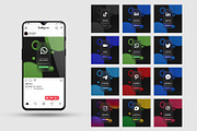 Social media template glassmorphism, a Social Media Template by My Mockup (Thumbnail 1 of 3)
