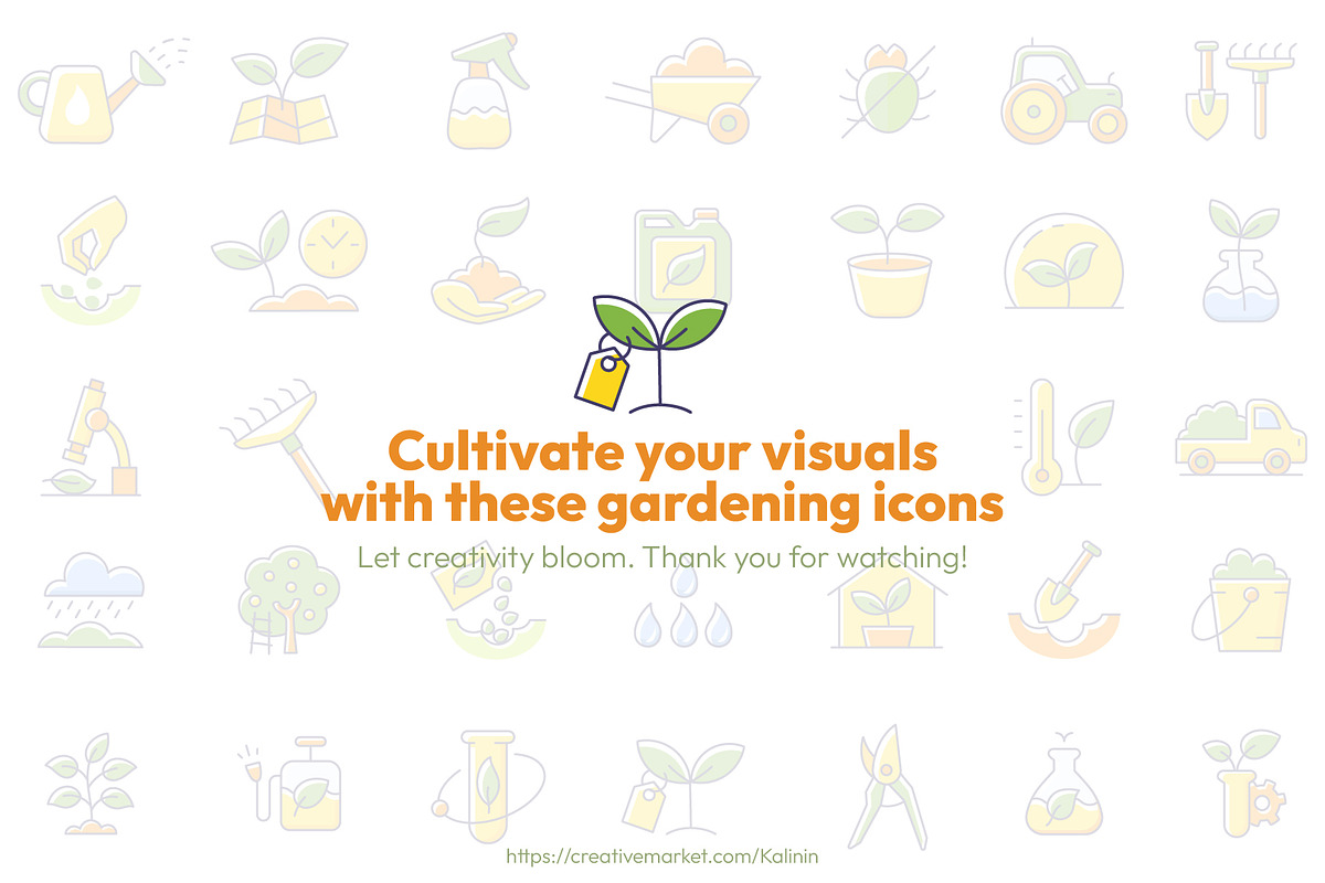 Garden Vector Line Icons, an Object Illustration by Ilia Design (Photo 6 of 6)