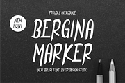 Bergina Marker Font, a Handwritten Font by QR Design Studio (Thumbnail 1 of 6)
