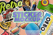 Custom Sticker Mockup, a Packaging Mockup by Defa Visual (Thumbnail 1 of 12)