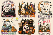 Retro Halloween Hobby Png Bundle, an Object Graphic by Daisy Design (Thumbnail 1 of 13)