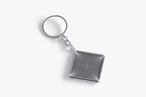 White Rhombus Keychain 3D Model