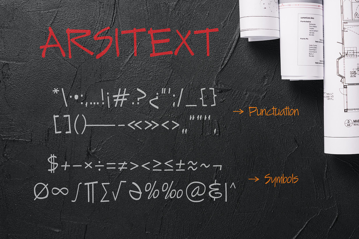 ARSITEXT - Handwriting Font preview 3