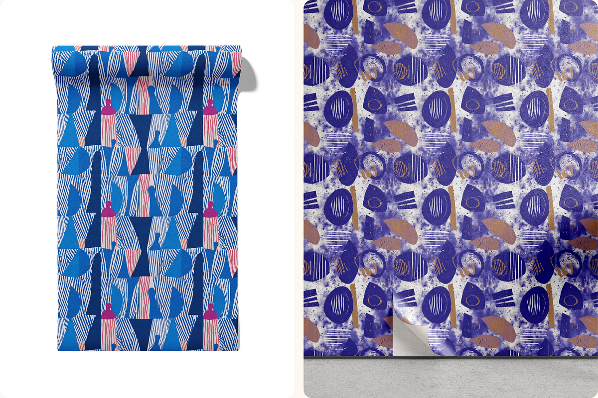 Cobalt Studio Abstract Patterns, a Pattern Graphic by Ninterints (Photo 8 of 10)