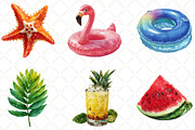 Water Park Watercolor Collection, an Illustration by Black Bird Studio (Thumbnail 5 of 6)