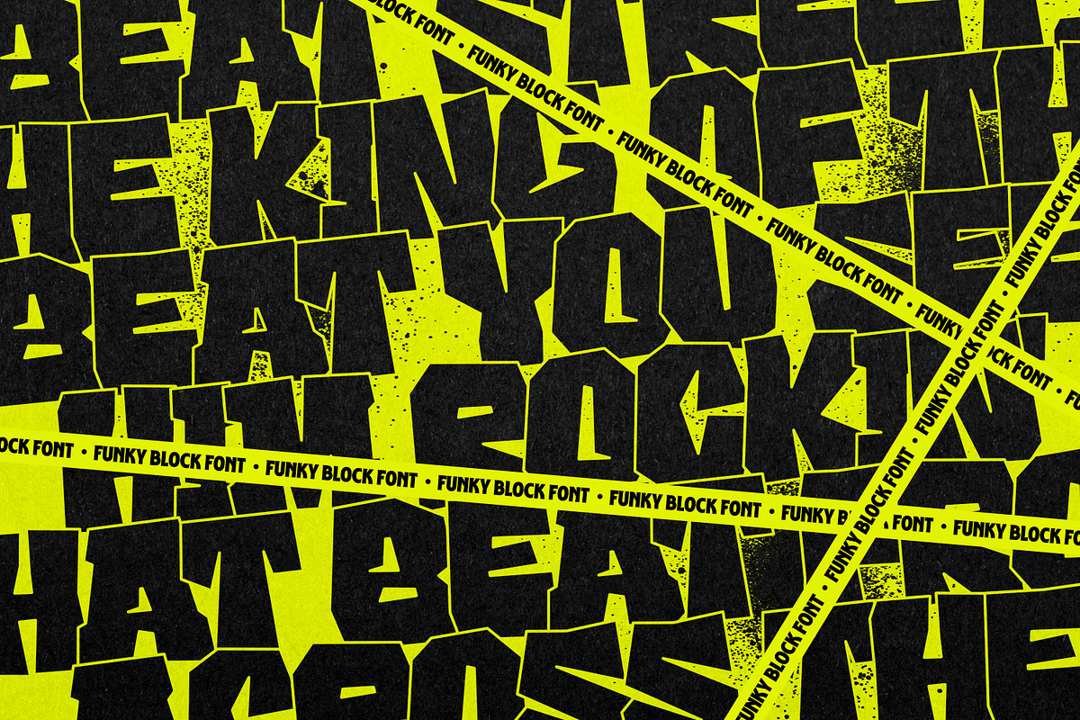 Bars - Funky Block Font, a Symbol Font by ikiiko (Photo 6 of 6)