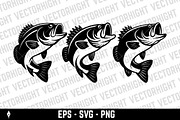 illustration of a largemouth bass, an Animal Illustration by Vectorhight (Thumbnail 3 of 3)