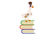 9 Cute Goose & Education Cartoon, an Object Graphic by the_myro (Thumbnail 7 of 10)