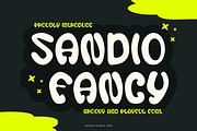 Sandio Fancy Font, a Sans Serif Font by Iqsiart Studio (Thumbnail 1 of 6)