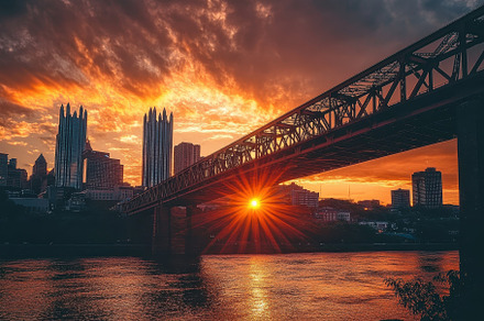 Sunset creates a stunning backdrop b, a Photo by Iftikhar Alam