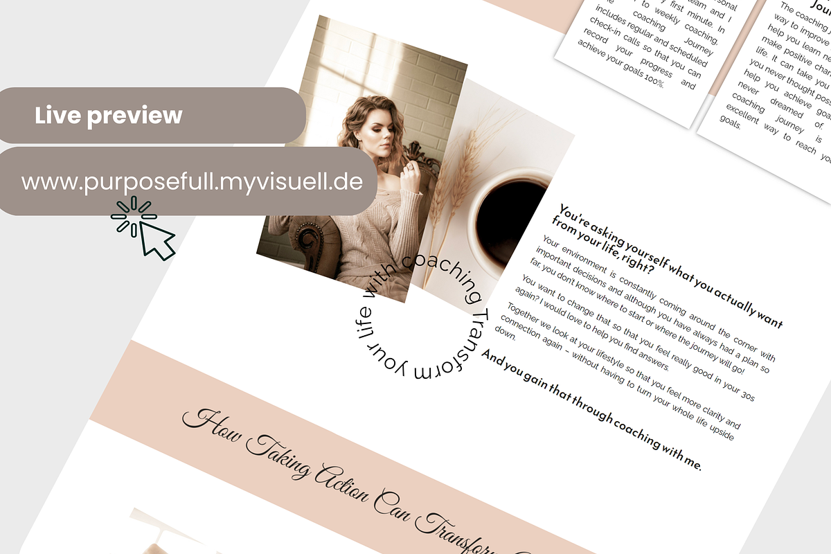 Boho wordpress elementor template, a WordPress Template by myvisuell.de Webdesign (Photo 5 of 8)