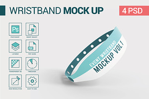 Event Wristband Mockup