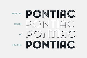 Pontiac Inline Font Collection