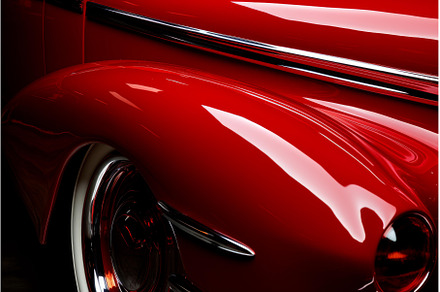 Sleek Shiny red car. Generate Ai, a Transportation Photo by Ylivdesign