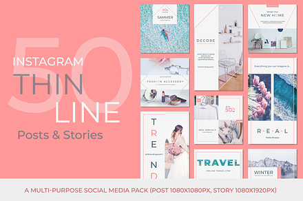 50 Instagram Posts & Stories