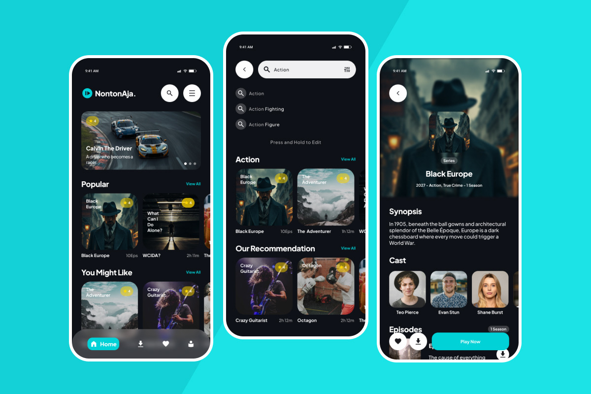 NontonAja – Movie Streaming App, an App Template by productype1 (Photo 4 of 5)