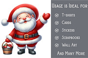Adorable Santa Clipart, an Illustration by Pixels.Craft (Thumbnail 3 of 6)
