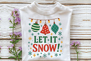 Let It Snow, Christmas PNG, an Illustration by CraftArtStudio (Thumbnail 2 of 4)