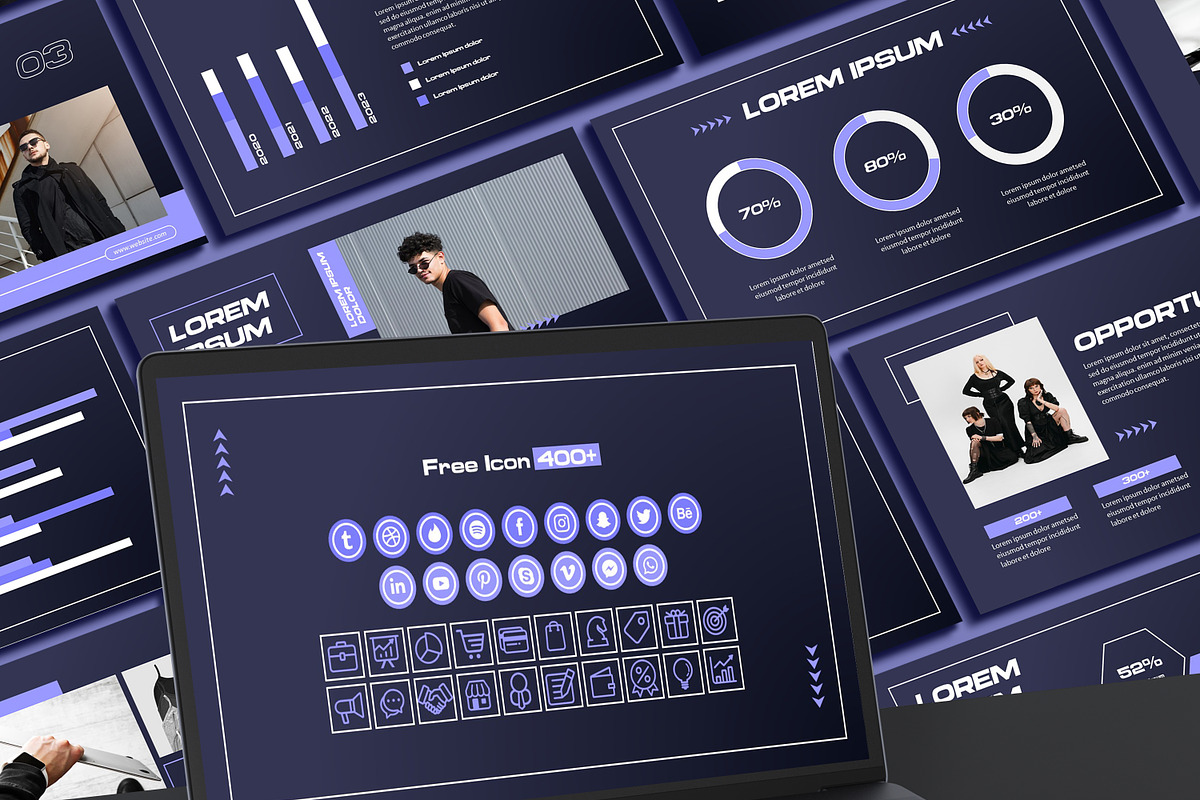 Dark Purple Powerpoint Template, a Presentation Template by SKY CREATION (Photo 6 of 6)