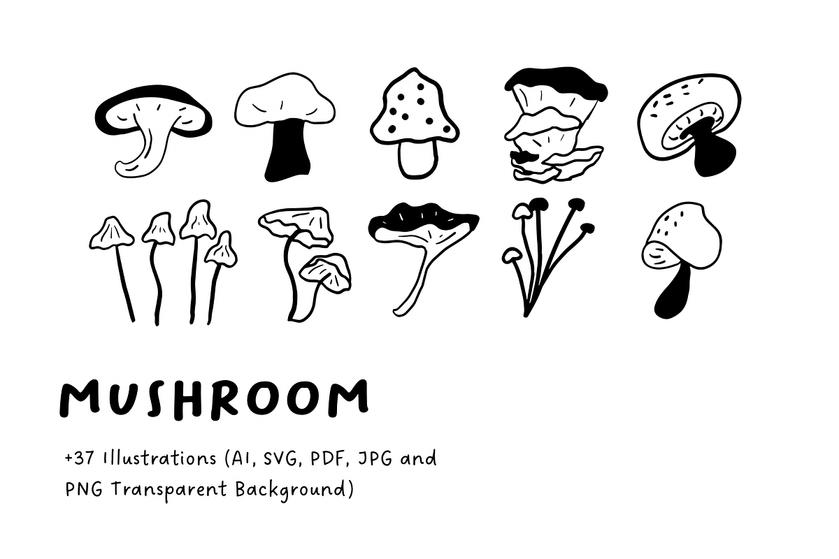37+ Hand-Drawn Mushroom Illustration, an Object Illustration by The Journey Atelier (Photo 3 of 5)